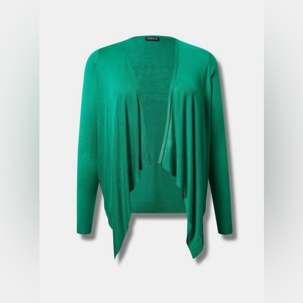 NWT Torrid Tissue Weight Cardigan, Size 0 (L/12), Bosphorus - Picture 4 of 8